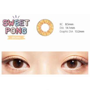 Lens-Town Sweet Pong Brown(月拋)